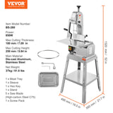Speciality Appliances: VEVOR 850W Commercial Electric Meat Bandsaw Stainless Steel Bone Sawing Machine