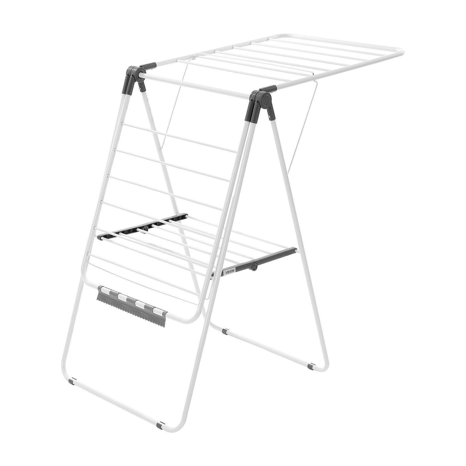 Drying Racks & Hangers: VEVOR 2-Tier Foldable Clothes Drying Rack with Sock Clips & 21 Drying Rods White
