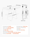 Drying Racks & Hangers: VEVOR 2-Tier Foldable Clothes Drying Rack with Sock Clips & 31 Drying Rods White
