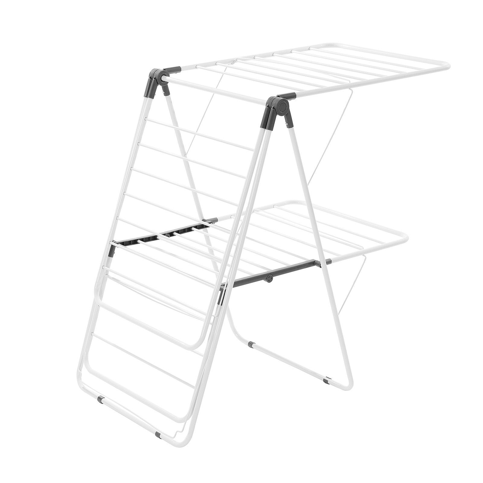 Drying Racks & Hangers: VEVOR 2-Tier Foldable Clothes Drying Rack with Sock Clips & 31 Drying Rods White