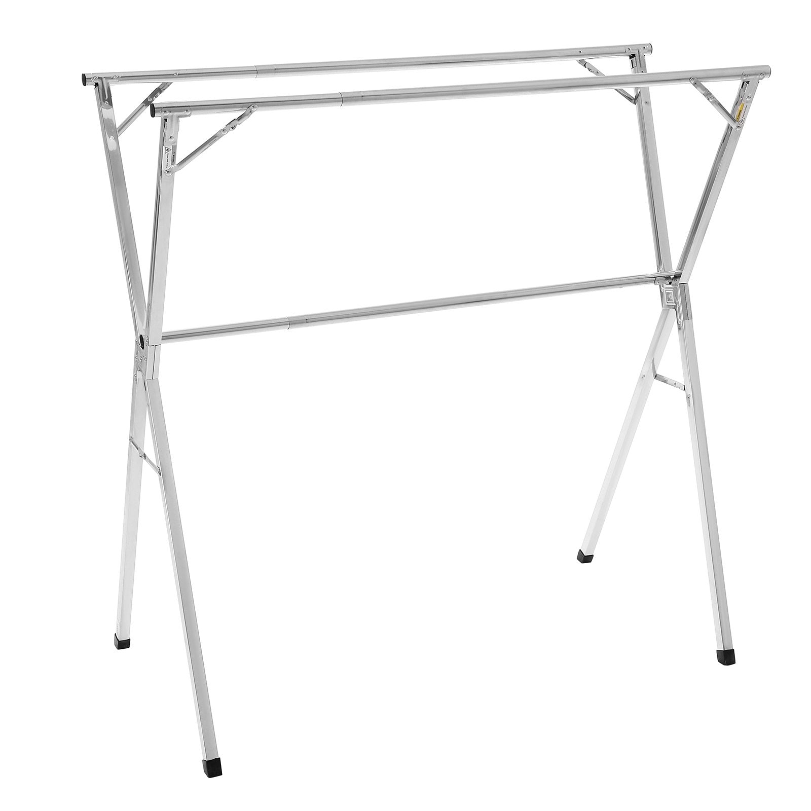 Clothing & Wardrobe Storage: VEVOR 2-Tier Telescopic Clothes Drying Rack w/ 30 Windproof Holes & 2 Shoe Hooks