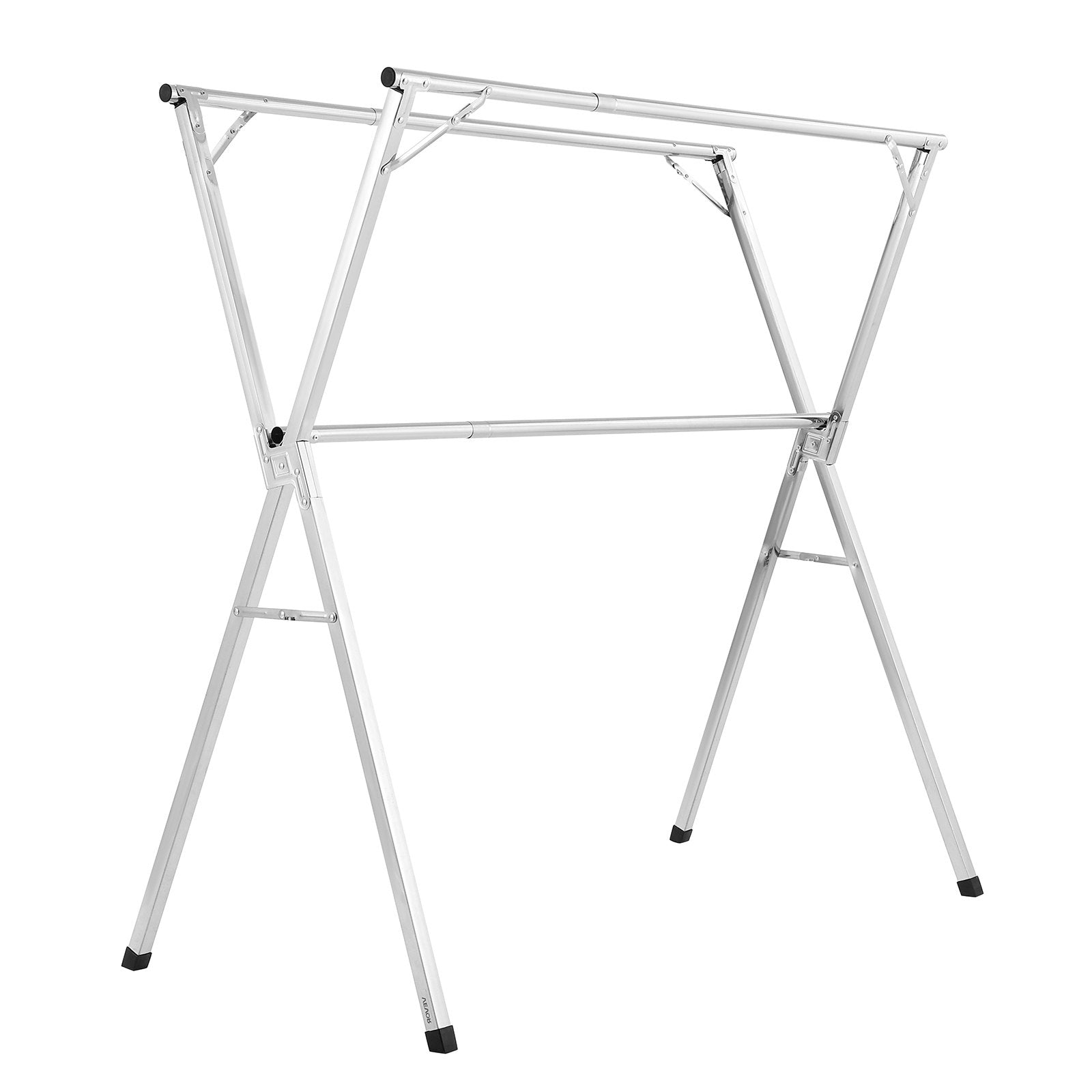 Clothing & Wardrobe Storage: VEVOR 2-Tier Telescopic Clothes Drying Rack w/ 30 Windproof Holes & 2 Shoe Hooks