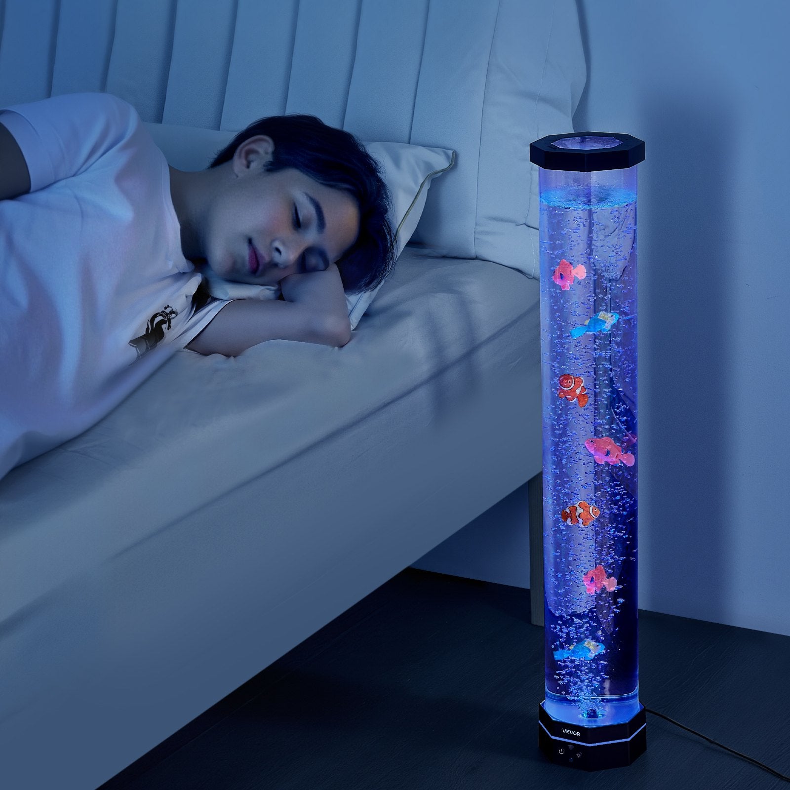 Fountain & Ponds Accessories: VEVOR Bubble Tube Lamp 16 Color 80 cm Sensory Aquarium Lamp for Relief Calming