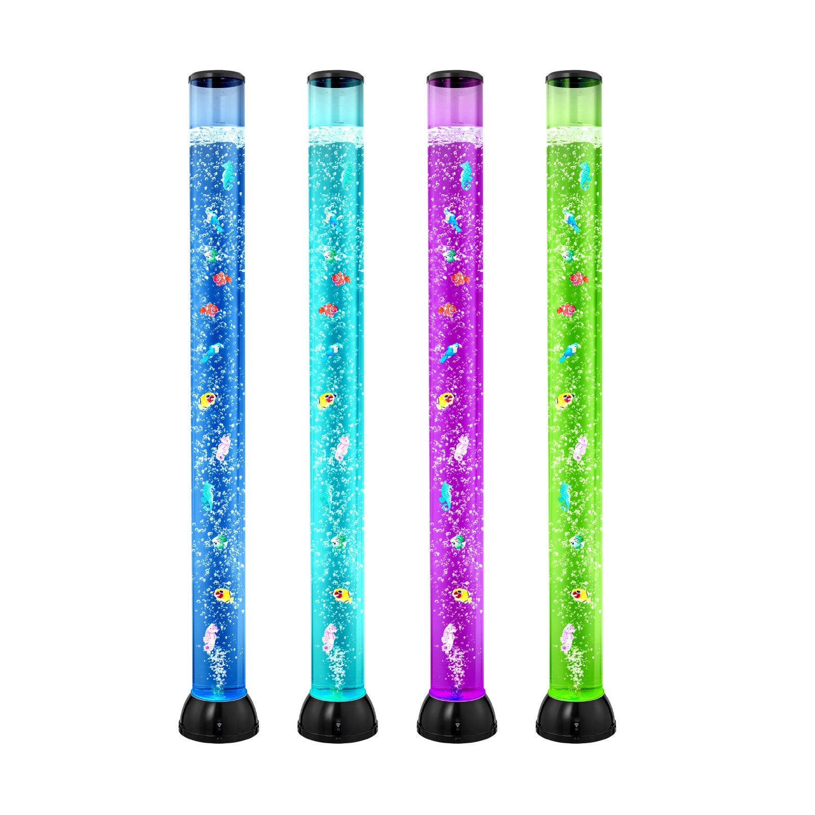 Table Lamps: VEVOR Bubble Tube Lamp 16 Color 1.2 m Sensory Aquarium Lamp for Relief Calming