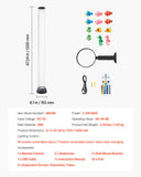 Table Lamps: VEVOR Bubble Tube Lamp 16 Color 1.2 m Sensory Aquarium Lamp for Relief Calming