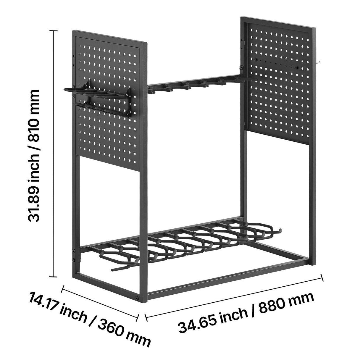 Gun Rack, Floor Standing, Indoor Heavy Duty Steel Rifle Shotgun Rack Stand, Freestanding Gun Display Storage with Magazine Holder, Holds up to 9 Rifles and 4 Pistols, for Home Garage Storage