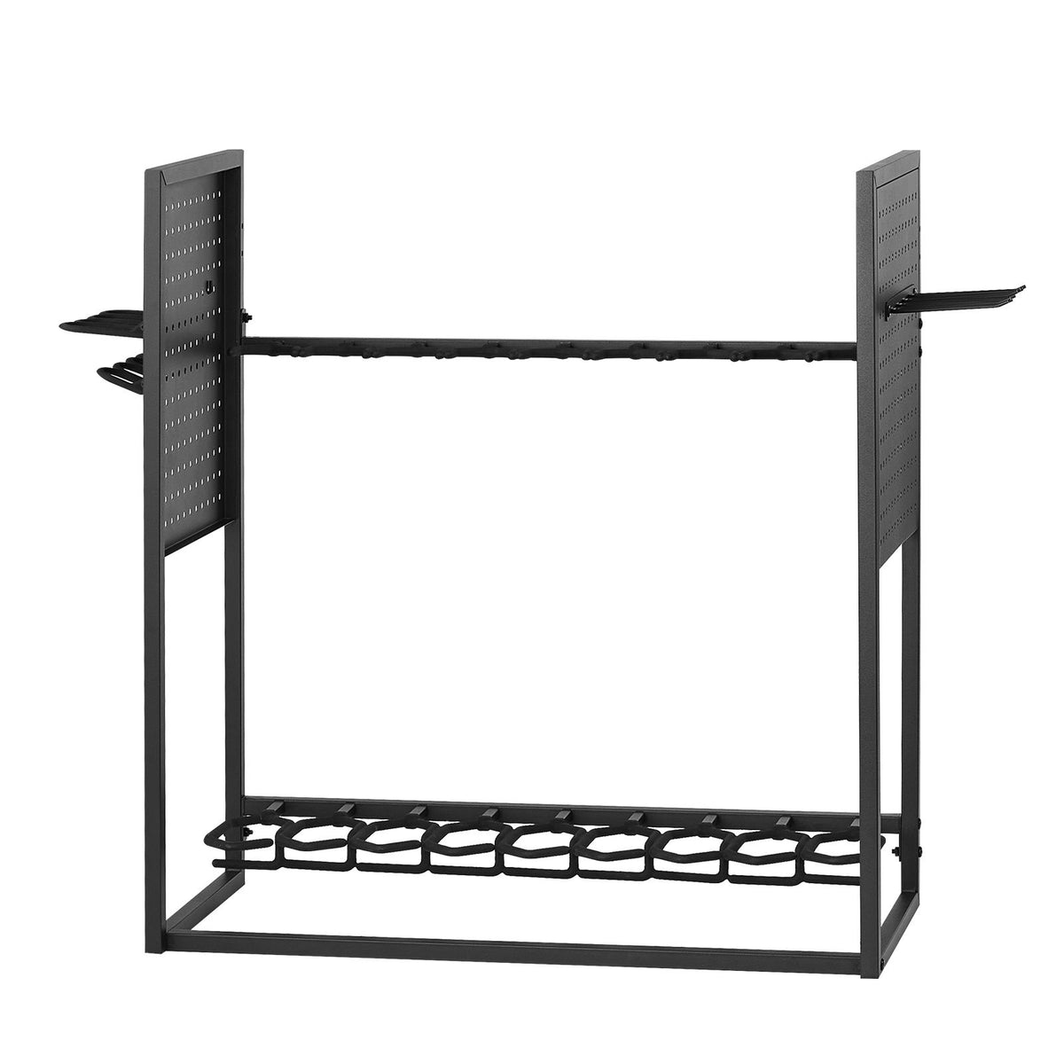 Gun Rack, Floor Standing, Indoor Heavy Duty Steel Rifle Shotgun Rack Stand, Freestanding Gun Display Storage with Magazine Holder, Holds up to 9 Rifles and 4 Pistols, for Home Garage Storage