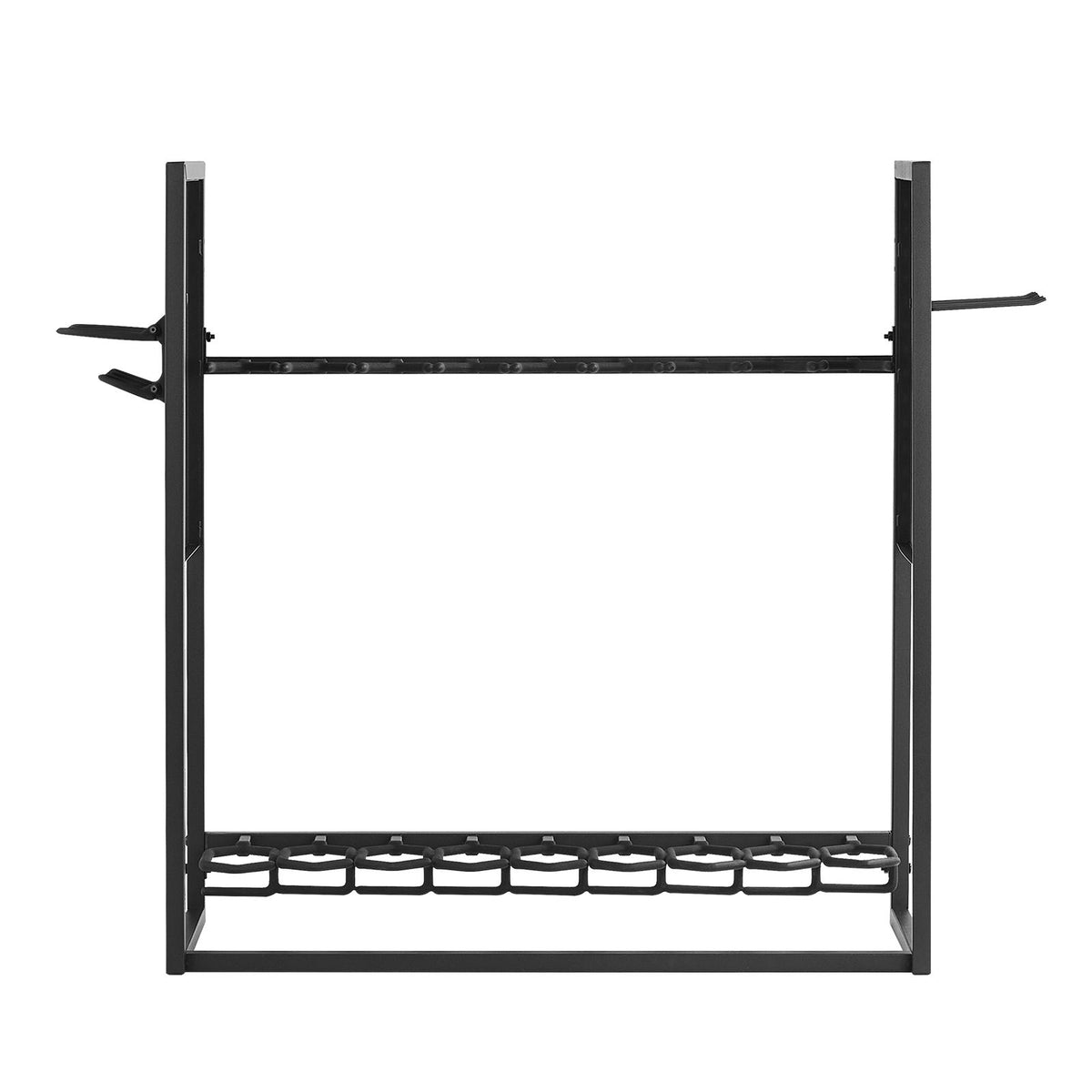 Gun Rack, Floor Standing, Indoor Heavy Duty Steel Rifle Shotgun Rack Stand, Freestanding Gun Display Storage with Magazine Holder, Holds up to 9 Rifles and 4 Pistols, for Home Garage Storage
