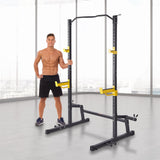 Exercise Benches: VEVOR Squat Stand Power Rack Adjustable Heavy Duty Barbell Weight Stand Home Gym
