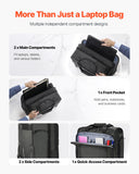 Duffel Bags: VEVOR Rolling Laptop Bag 43.94 cm Wheeled Computer Bag for Women & Men Black