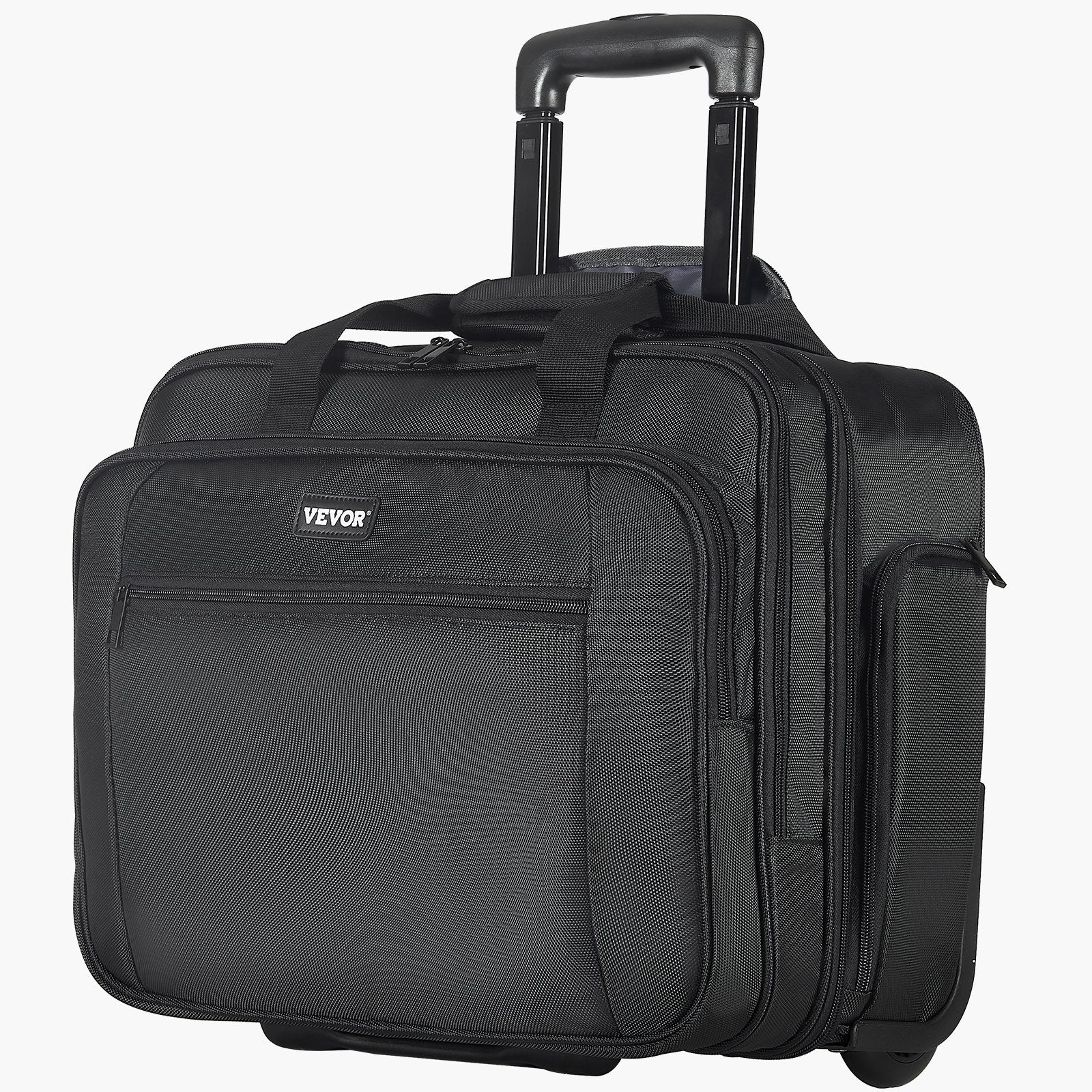 Duffel Bags: VEVOR Rolling Laptop Bag 43.94 cm Wheeled Computer Bag for Women & Men Black
