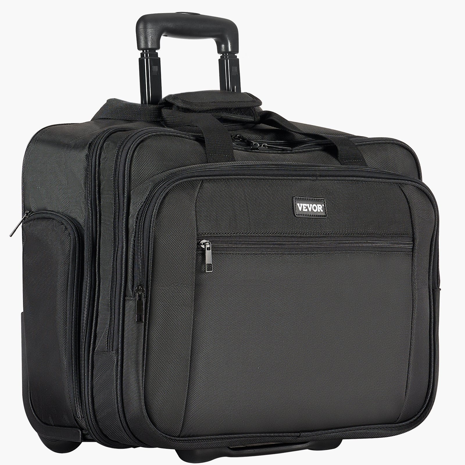 Duffel Bags: VEVOR Rolling Laptop Bag 43.94 cm Wheeled Computer Bag for Women & Men Black