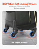 Mouse & Accessories: VEVOR Rolling Laptop Bag, Fits Up to 17.3 Inch Laptop, Wheeled Briefcase, Roller Computer Tote Bag with 4 Spinner Wheels & TSA Lock, Laptop Case for Work Travel Business, Women & Men (Black Gold)