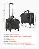 Mouse & Accessories: VEVOR Rolling Laptop Bag, Fits Up to 17.3 Inch Laptop, Wheeled Briefcase, Roller Computer Tote Bag with 4 Spinner Wheels & TSA Lock, Laptop Case for Work Travel Business, Women & Men (Black Gold)