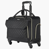Mouse & Accessories: VEVOR Rolling Laptop Bag, Fits Up to 17.3 Inch Laptop, Wheeled Briefcase, Roller Computer Tote Bag with 4 Spinner Wheels & TSA Lock, Laptop Case for Work Travel Business, Women & Men (Black Gold)