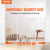 Dog Playpens & Gates: VEVOR Baby Gate, 749-1346 mm Extra Wide, 762 mm High, Dog Gate for Stairs Doorways and House, Easy Step Walk Thru Auto Close Child Gate Pet Security Gate with Pressure Mount and Wall Mount Kit, White