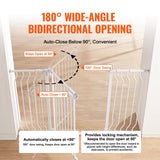 Dog Playpens & Gates: VEVOR Baby Gate, 749-1346 mm Extra Wide, 762 mm High, Dog Gate for Stairs Doorways and House, Easy Step Walk Thru Auto Close Child Gate Pet Security Gate with Pressure Mount and Wall Mount Kit, White