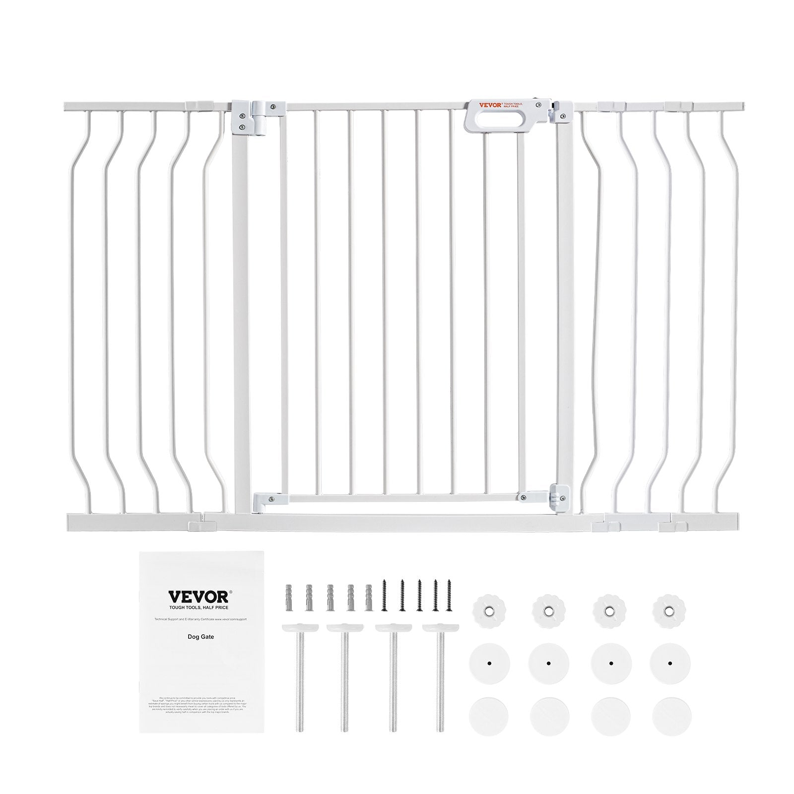 Dog Playpens & Gates: VEVOR Baby Gate, 749-1346 mm Extra Wide, 762 mm High, Dog Gate for Stairs Doorways and House, Easy Step Walk Thru Auto Close Child Gate Pet Security Gate with Pressure Mount and Wall Mount Kit, White