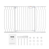 Dog Playpens & Gates: VEVOR Baby Gate, 749-1346 mm Extra Wide, 762 mm High, Dog Gate for Stairs Doorways and House, Easy Step Walk Thru Auto Close Child Gate Pet Security Gate with Pressure Mount and Wall Mount Kit, White