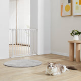 Dog Playpens & Gates: VEVOR Baby Gate, 749-990 mm Extra Wide, 762 mm High, Dog Gate for Stairs Doorways and House, Easy Step Walk Thru Auto Close Child Gate Pet Security Gate with Pressure Mount Kit & Wall Mount Kit, White