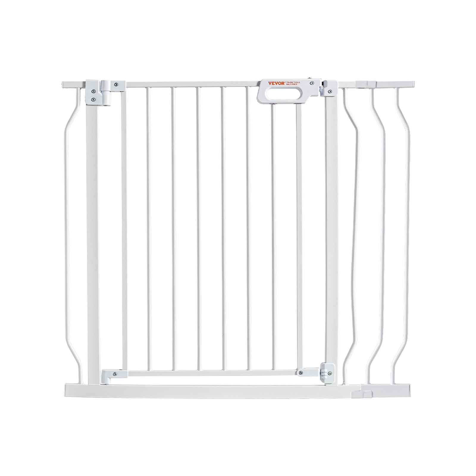 Dog Playpens & Gates: VEVOR Baby Gate, 749-990 mm Extra Wide, 762 mm High, Dog Gate for Stairs Doorways and House, Easy Step Walk Thru Auto Close Child Gate Pet Security Gate with Pressure Mount Kit & Wall Mount Kit, White