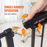 Dog Playpens & Gates: VEVOR Baby Gate, 749-1229 mm Extra Wide, 762 mm High, Dog Gate for Stairs Doorways and House, Easy Step Walk Thru Auto Close Child Gate Pet Security Gate with Pressure Mount and Wall Mount Kit, Black