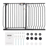 Dog Playpens & Gates: VEVOR Baby Gate, 749-1229 mm Extra Wide, 762 mm High, Dog Gate for Stairs Doorways and House, Easy Step Walk Thru Auto Close Child Gate Pet Security Gate with Pressure Mount and Wall Mount Kit, Black