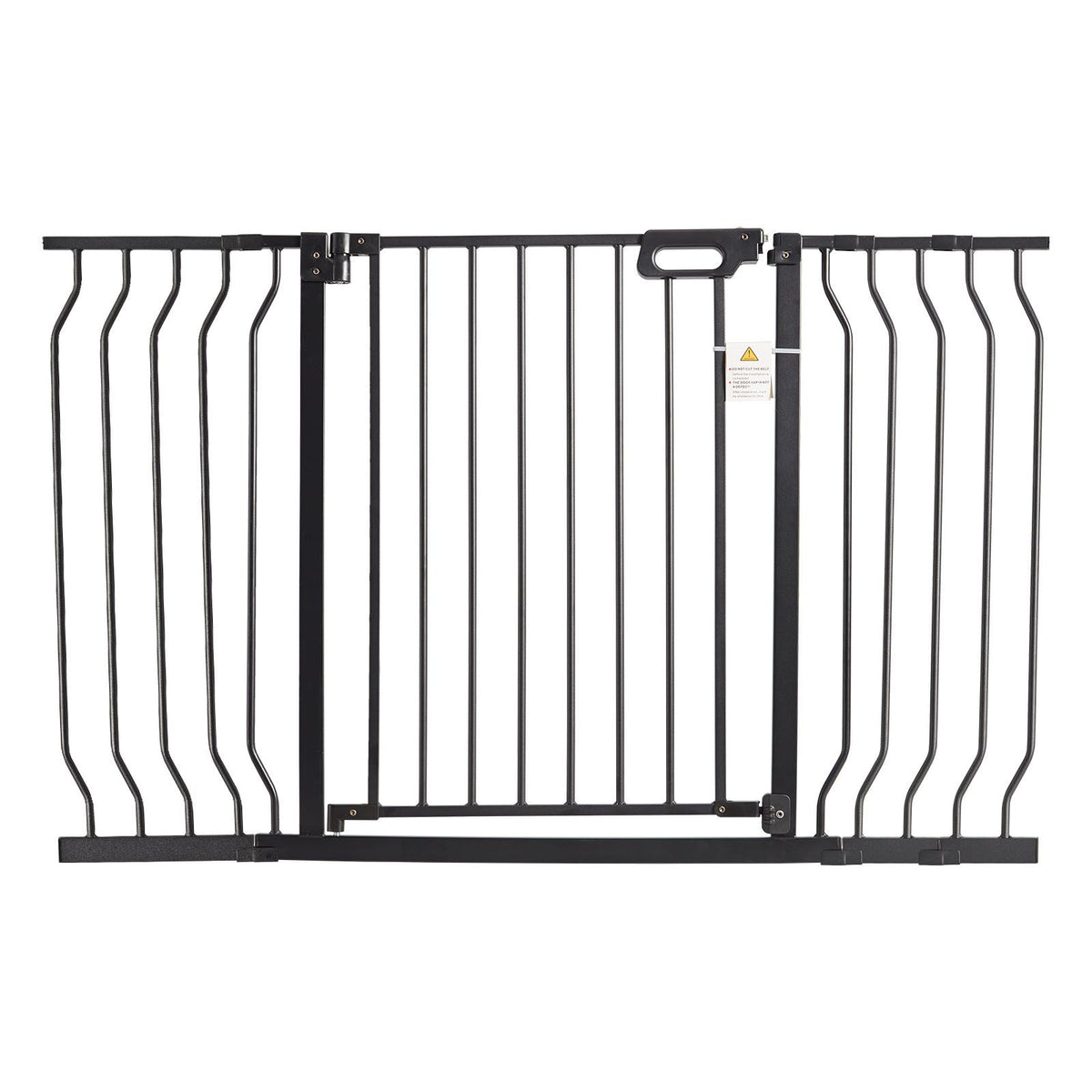 Baby Gate, 749-1346 mm Extra Wide, 762 mm High, Dog Gate for Stairs Doorways and House, Easy Step Walk Thru Auto Close Child Gate Pet Security Gate with Pressure Mount and Wall Mount Kit, Black