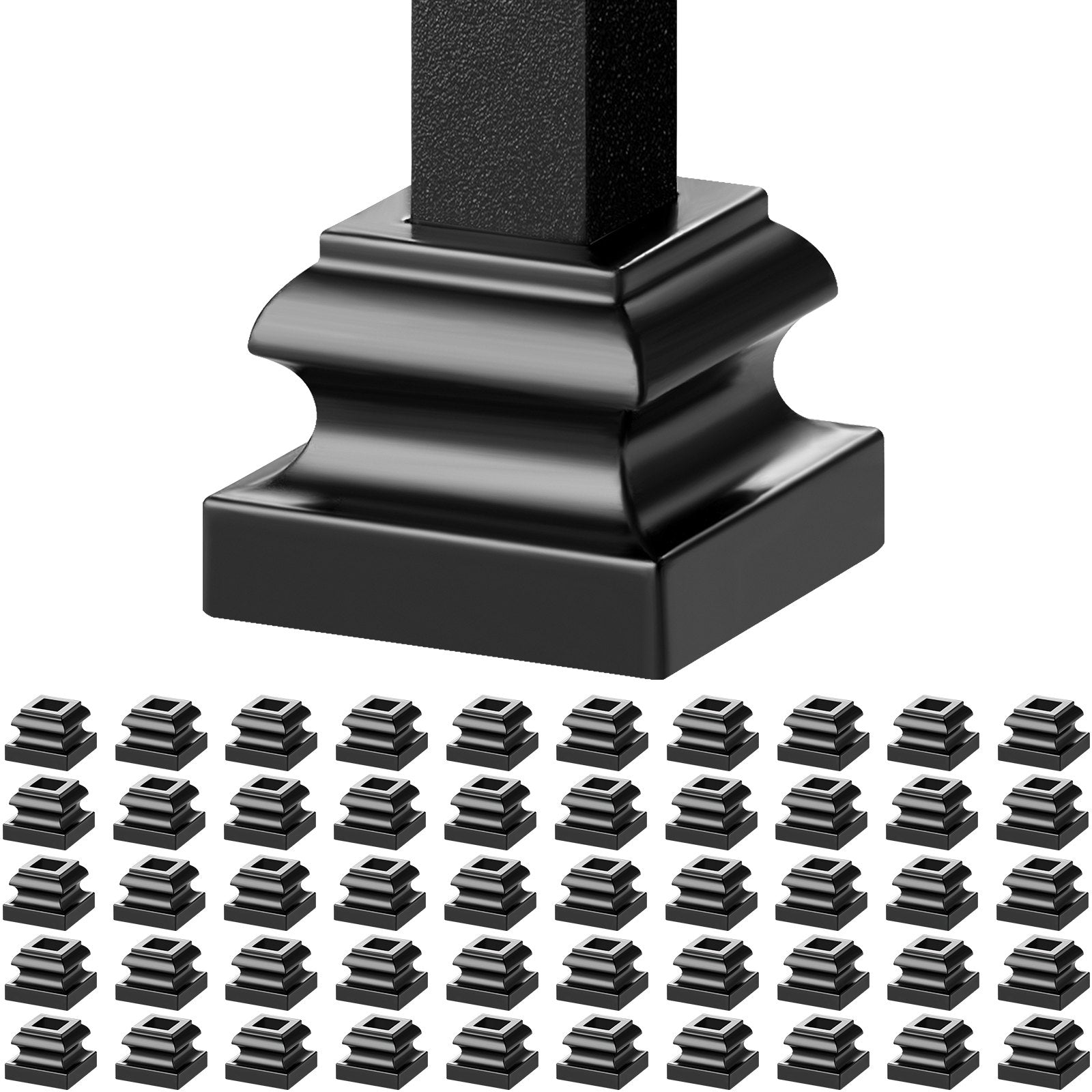 Building Toys: VEVOR 50 PCS Aluminum Alloy Baluster Flat Shoes Wrought Spindles for Staircase