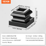 Building Toys: VEVOR 50 PCS Aluminum Alloy Baluster Flat Shoes Wrought Spindles for Staircase