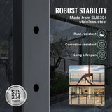 Automotive Repair & Speciality Tools: VEVOR Cable Railing Post Level Deck Stair Post 42 x 1.97 x 1.97" Cable Handrail Post Stainless Steel Brushed Finishing Deck Railing Pre-Drilled Pickets with Mounting Bracket Stair Railing Kit Black 106.7*5*5cm