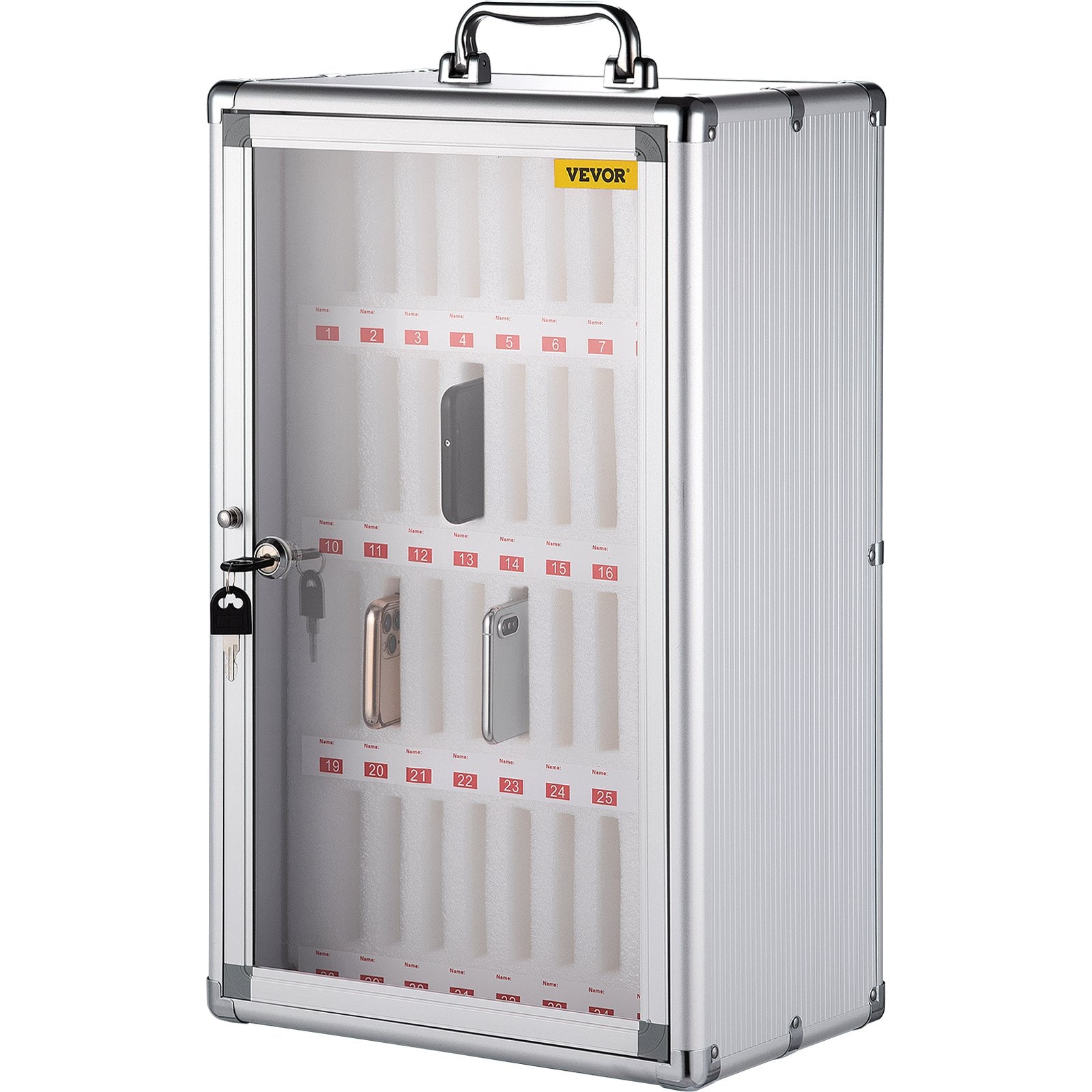 Clothing & Wardrobe Storage: VEVOR Cell Phones Storage Cabinet Clear Pocket Chart Storage Locker Box 36 Slots