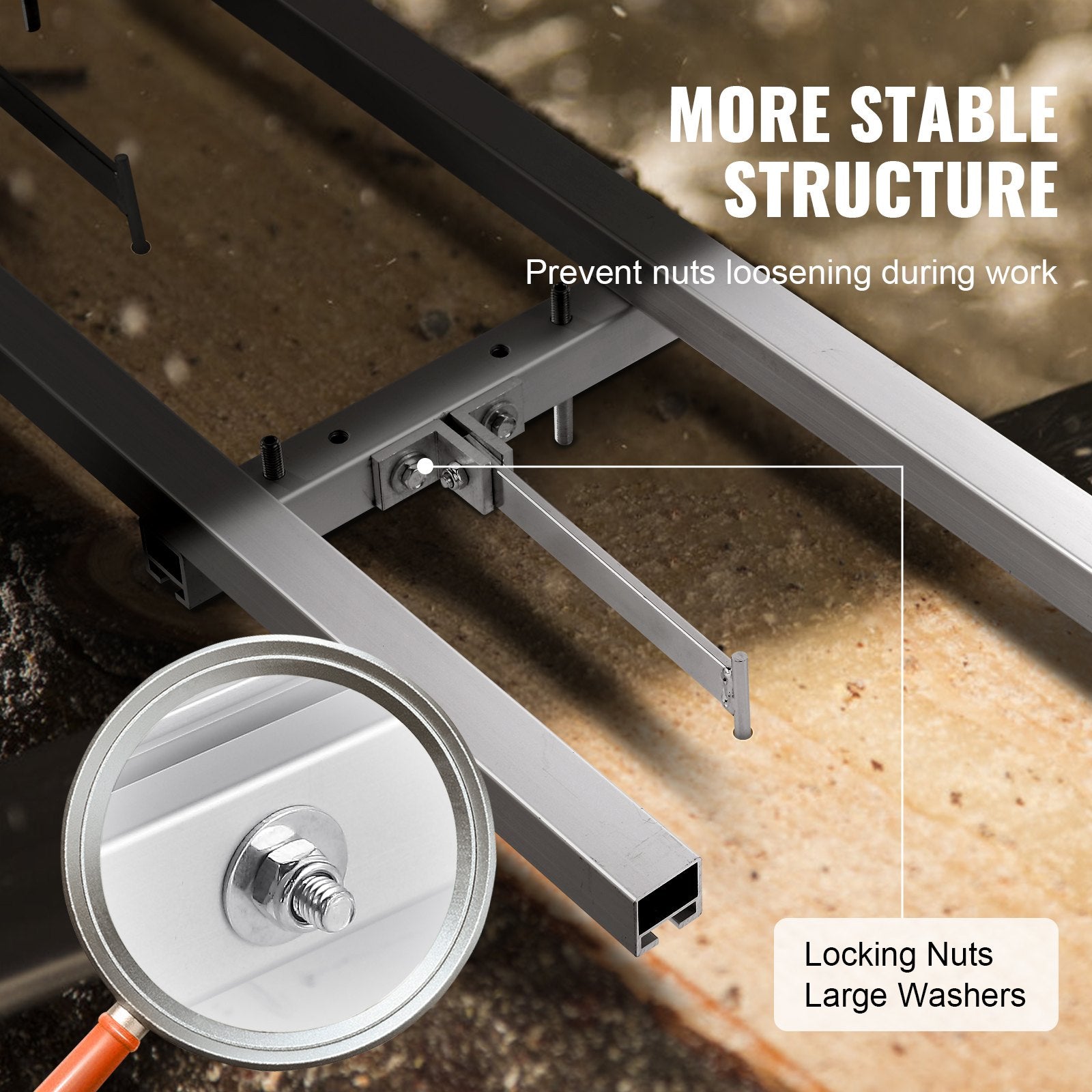 Fence & Gate Accessories: VEVOR Rail Mill Guide System, 9 ft Milling Guide, 4 Crossbar Kits Chainsaw Mill Rail Guide, Aluminum Adjustable Saw Mill Rail System Work with Chainsaw Mills for Builders and Woodworkers