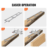 Fence & Gate Accessories: VEVOR Rail Mill Guide System, 9 ft Milling Guide, 4 Crossbar Kits Chainsaw Mill Rail Guide, Aluminum Adjustable Saw Mill Rail System Work with Chainsaw Mills for Builders and Woodworkers