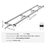 Fence & Gate Accessories: VEVOR Rail Mill Guide System, 9 ft Milling Guide, 4 Crossbar Kits Chainsaw Mill Rail Guide, Aluminum Adjustable Saw Mill Rail System Work with Chainsaw Mills for Builders and Woodworkers