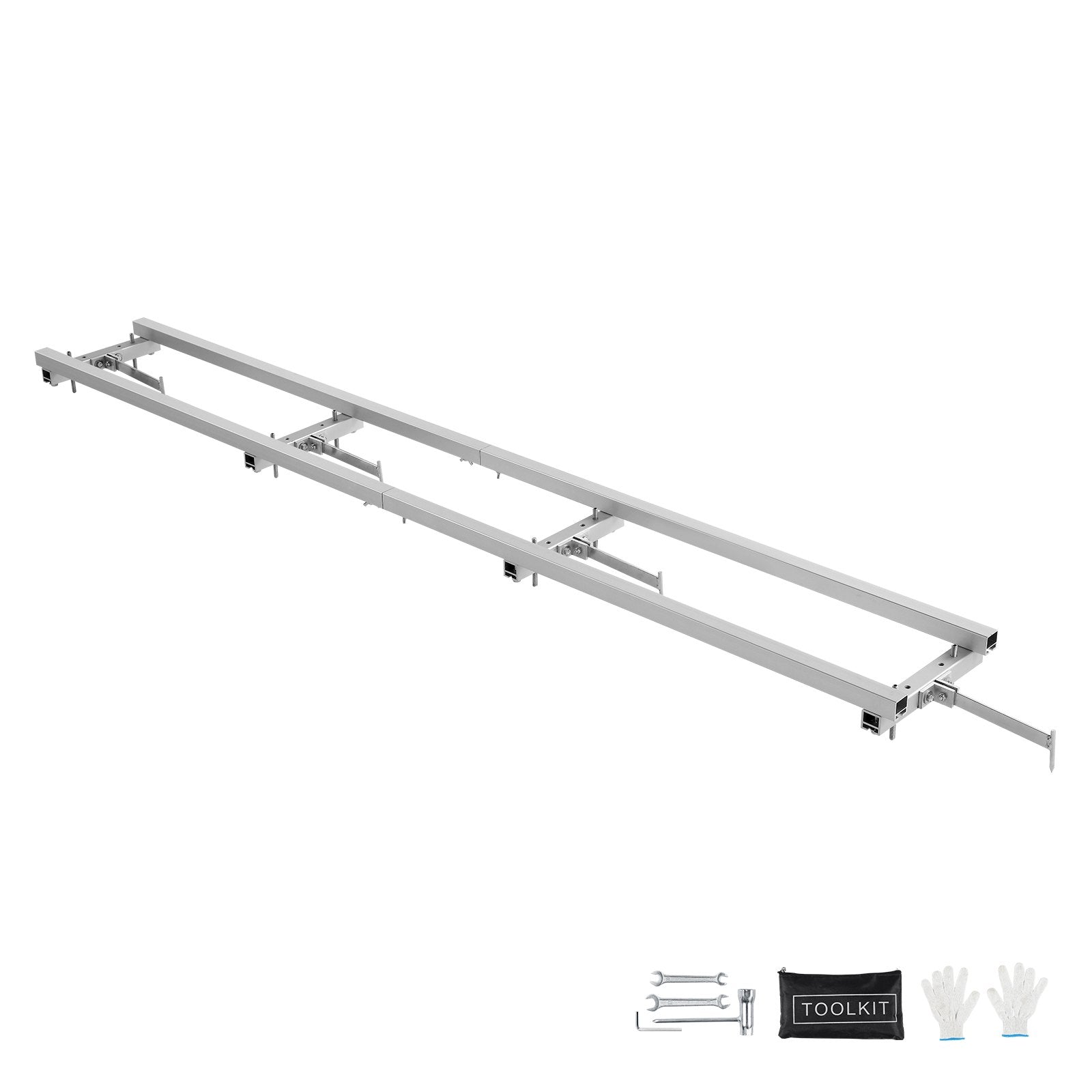 Fence & Gate Accessories: VEVOR Rail Mill Guide System, 9 ft Milling Guide, 4 Crossbar Kits Chainsaw Mill Rail Guide, Aluminum Adjustable Saw Mill Rail System Work with Chainsaw Mills for Builders and Woodworkers