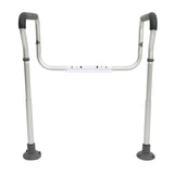 Table & Bar Stools: VEVOR Toilet Safety Rail, Bathroom Toilet Seat Frame, Adjustable Width & Height Fit Most Toilets, Supports 136 kg, Toilet Handles Grab Bars with Padded Armrests for Handicap, Disabled, Seniors