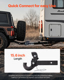 Automotive Repair & Speciality Tools: VEVOR Pintle Hitch 50.4 mm Receiver Hook 63.5 - 76.2 mm Lunette Ring 9070 kg