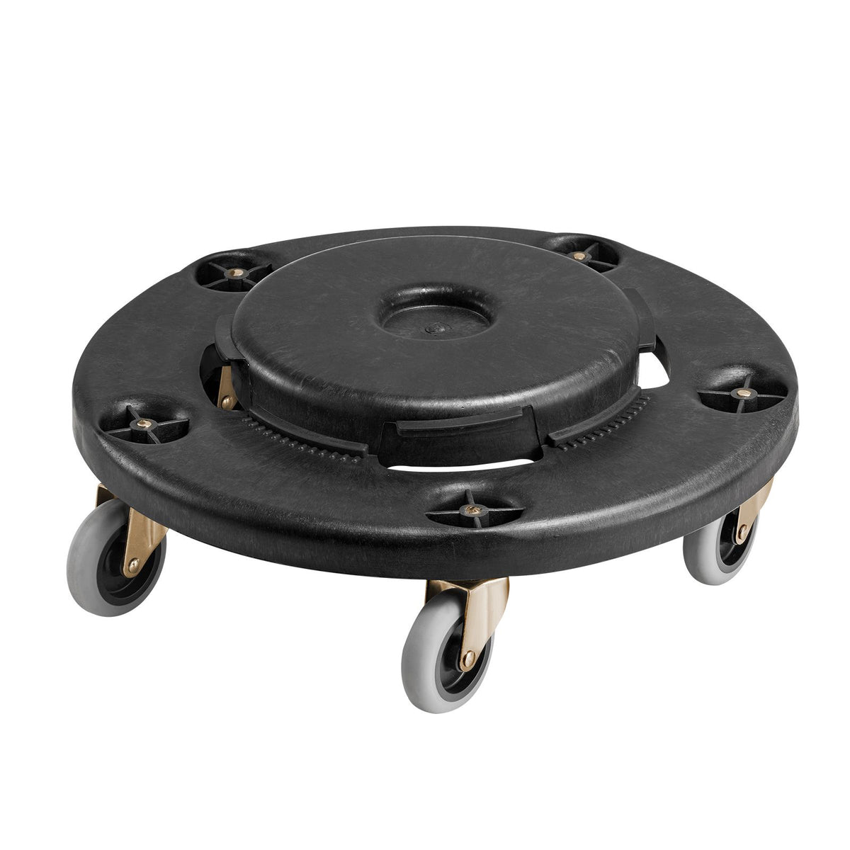 Trash Can Dolly, Fit 20, 32, 44, 55 Gallon Containers, Round Trash Can Roller Base with 4 Lockable Wheels, 500lbs Weight Capacity, Heavy Duty Barrel Dolly, Multi-Functional Rolling Dolly Cart