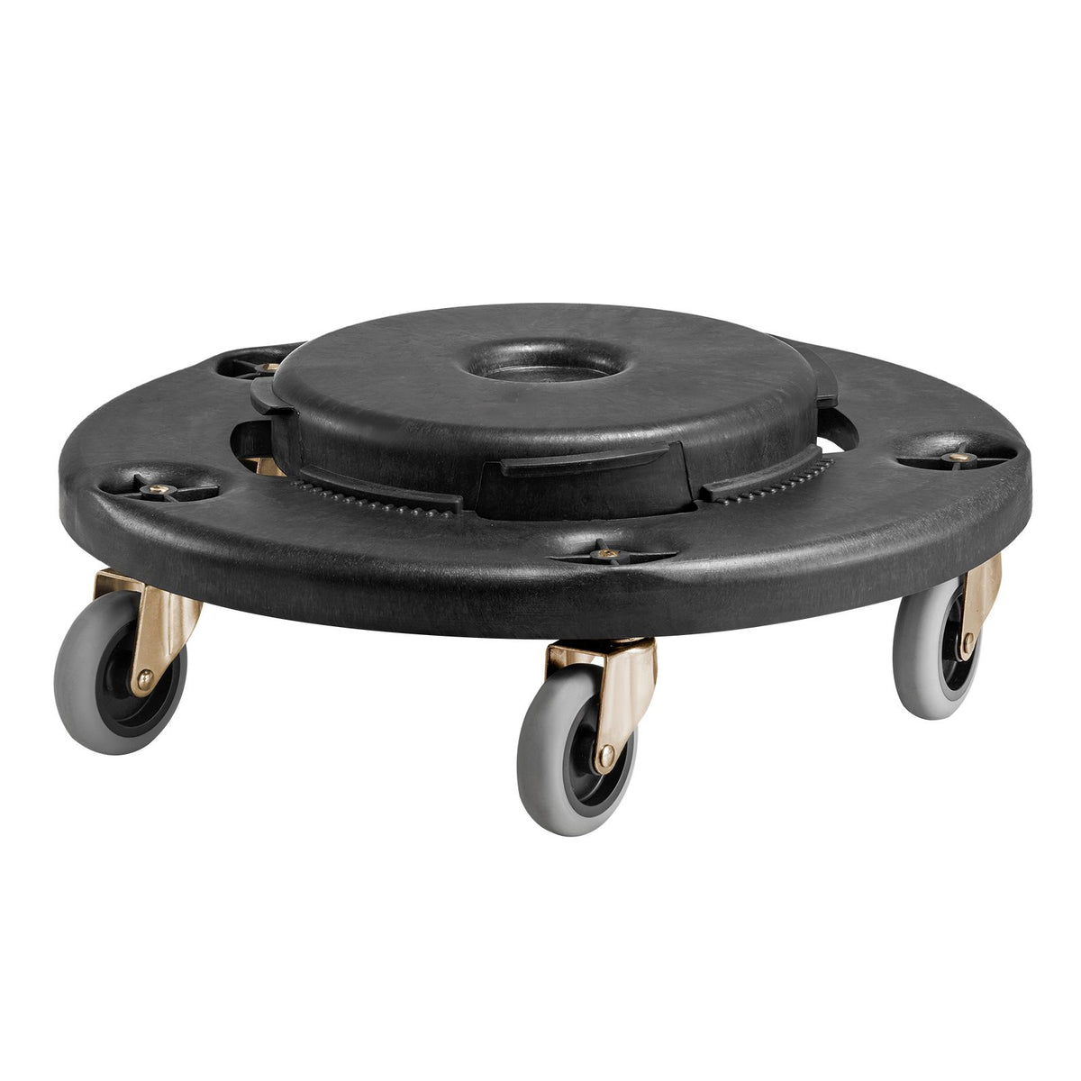 Trash Can Dolly, Fit 20, 32, 44, 55 Gallon Containers, Round Trash Can Roller Base with 4 Lockable Wheels, 500lbs Weight Capacity, Heavy Duty Barrel Dolly, Multi-Functional Rolling Dolly Cart