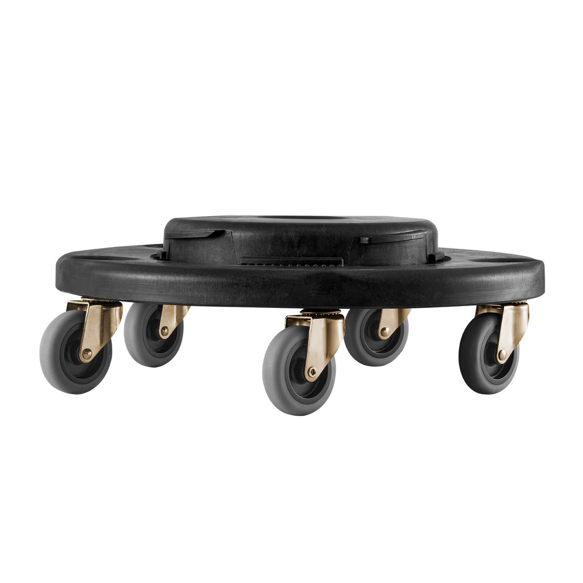 Trash Can Dolly, Fit 20, 32, 44, 55 Gallon Containers, Round Trash Can Roller Base with 4 Lockable Wheels, 500lbs Weight Capacity, Heavy Duty Barrel Dolly, Multi-Functional Rolling Dolly Cart