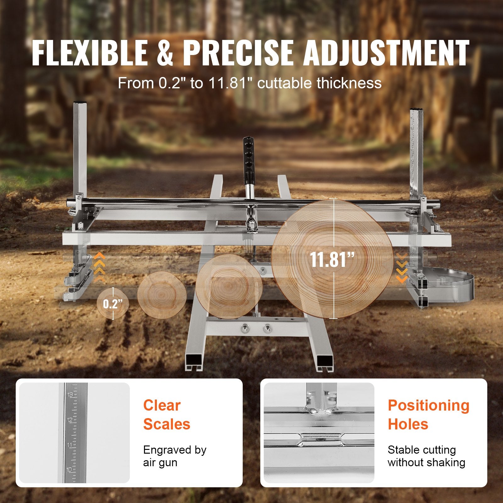Fence & Gate Accessories: VEVOR Chainsaw Mill 14"-36" Guide Bar and 9 ft Aluminum Rail Mill Guide System
