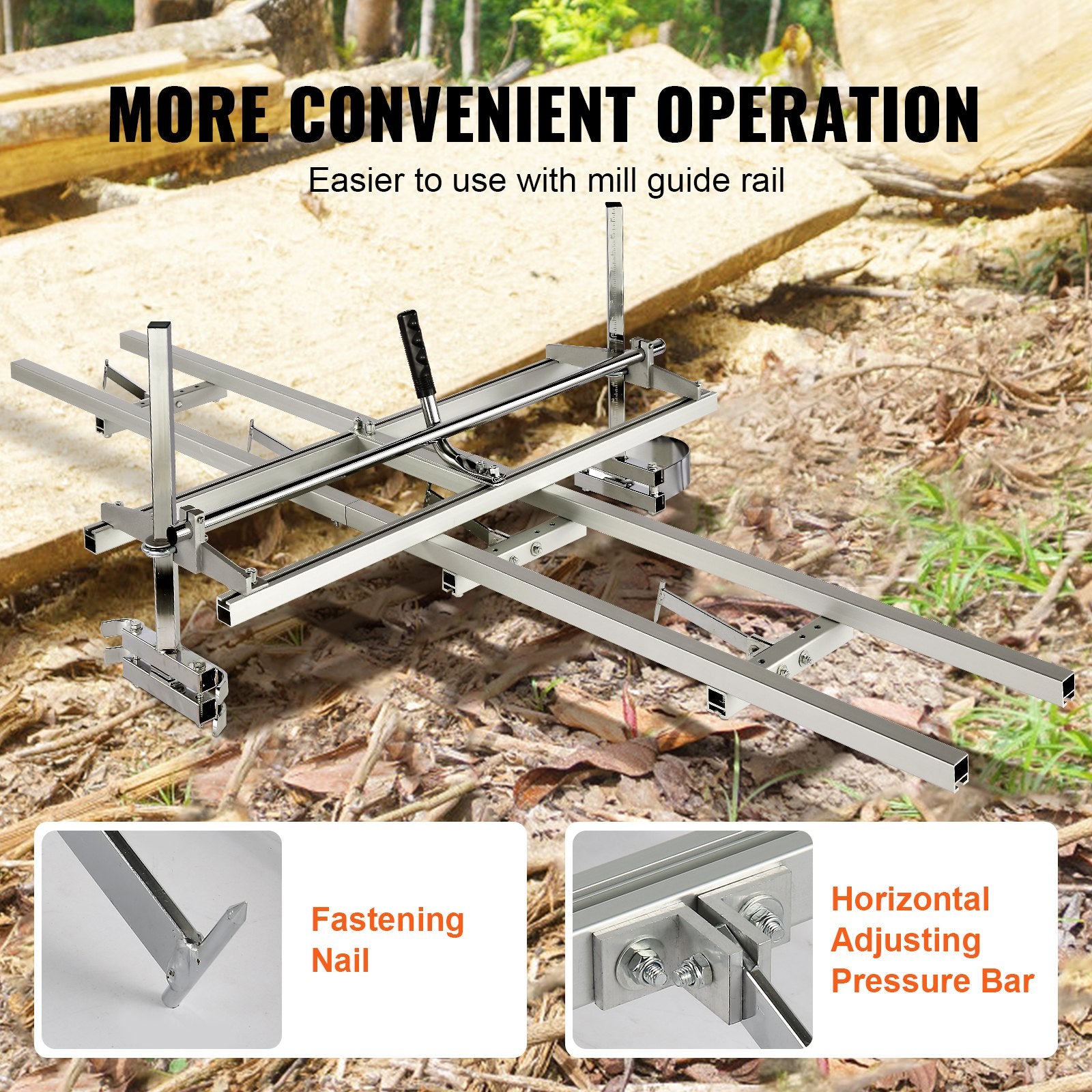 Fence & Gate Accessories: VEVOR Chainsaw Mill 14"-36" Guide Bar and 9 ft Aluminum Rail Mill Guide System