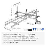 Fence & Gate Accessories: VEVOR Chainsaw Mill 14"-36" Guide Bar and 9 ft Aluminum Rail Mill Guide System
