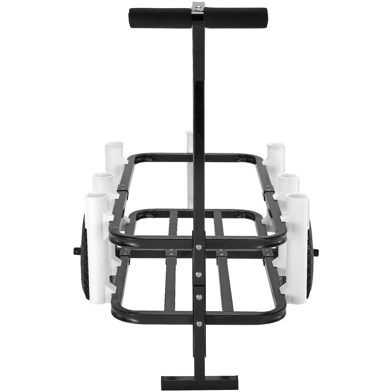 Tents: VEVOR Beach Fishing Cart, 91 kg Load Capacity, Fish and Marine Cart with Two 275 mm Big Wheels Rubber Balloon Tires for Sand, Heavy-Duty Steel Pier Wagon Trolley with 7 Rod Holders for Fishing, Picnic