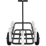 Tents: VEVOR Beach Fishing Cart, 91 kg Load Capacity, Fish and Marine Cart with Two 275 mm Big Wheels Rubber Balloon Tires for Sand, Heavy-Duty Steel Pier Wagon Trolley with 7 Rod Holders for Fishing, Picnic