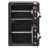Electronic Door Locks: VEVOR Double Door 3.5 cu.ft Safe Box with Key Lock Password Fireproof Bag Black