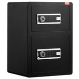 Electronic Door Locks: VEVOR Double Door 3.5 cu.ft Safe Box with Key Lock Password Fireproof Bag Black