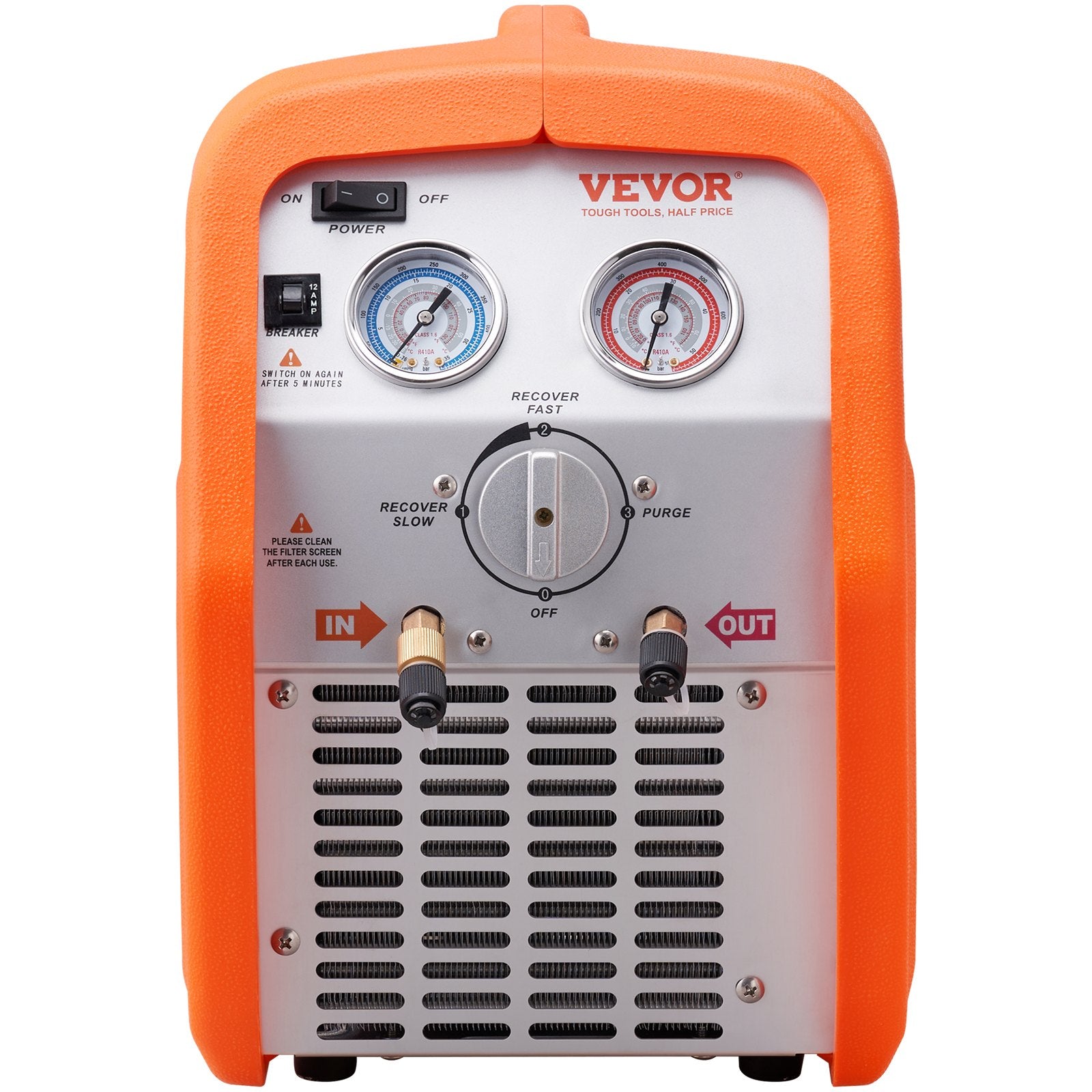 Food Storage: VEVOR Portable 3/4 HP Refrigerant Recovery Machine for Vapor Liquid Refrigerant