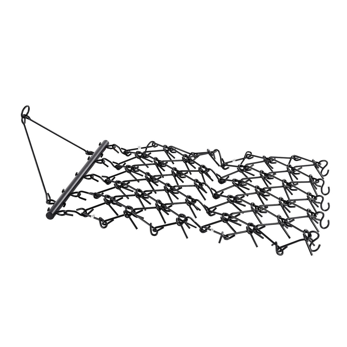 Drag Harrow, 1.2x1.2 m Durable Chain Harrow with 69 Sharp Teeth, Suitable for ATV UTV Tractor, Ideal for Soil Preparation, Seeding, Smoothing Landscapes, and Yard Gravel Driveway Maintenance